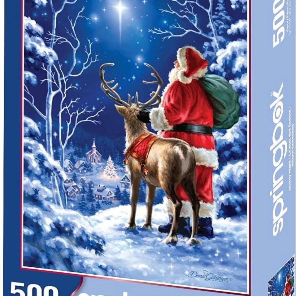 Springbok Starry Night Santa 500 piece Jigsaw Puzzle